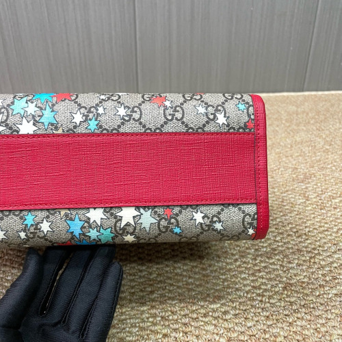 Gucci Children's Printed Tote Bag GG Supreme Monogram Beige Red Blue