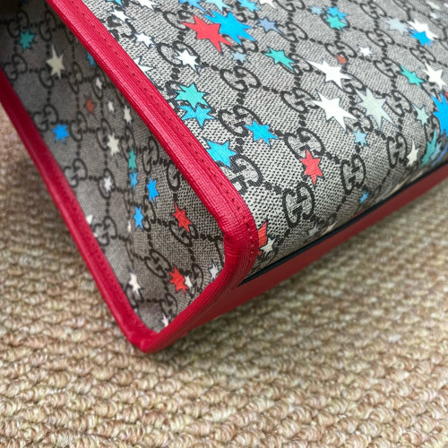 Gucci Children's Printed Tote Bag GG Supreme Monogram Beige Red Blue