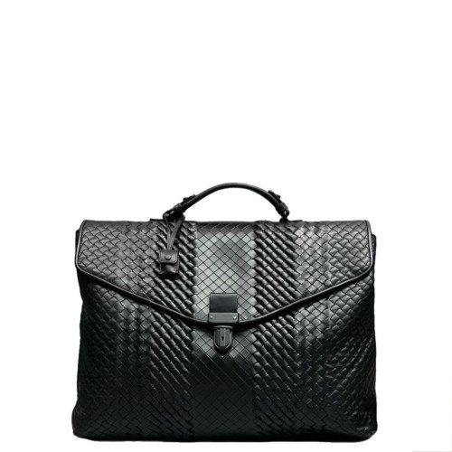 Bottega Veneta Briefcase Lambskin Intrecciato Nappa Black