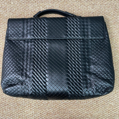 Bottega Veneta Briefcase Lambskin Intrecciato Nappa Black