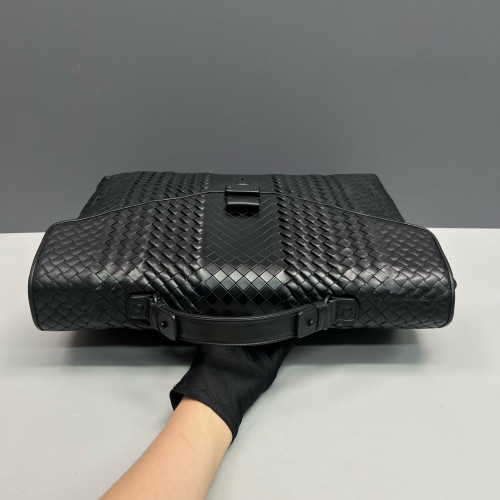 Bottega Veneta Briefcase Lambskin Intrecciato Nappa Black
