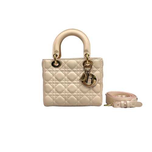 Dior Small Lady Dior Cuir Light Pink