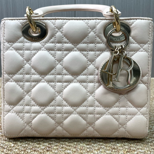 Dior Small Lady Dior Cuir Light Pink