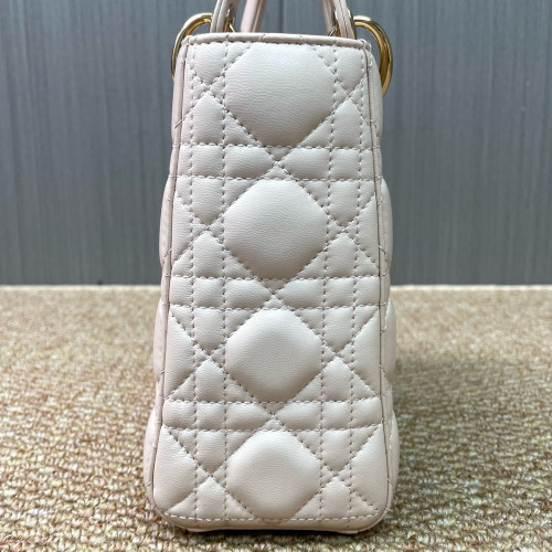Dior Small Lady Dior Cuir Light Pink