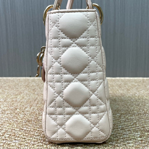 Dior Small Lady Dior Cuir Light Pink
