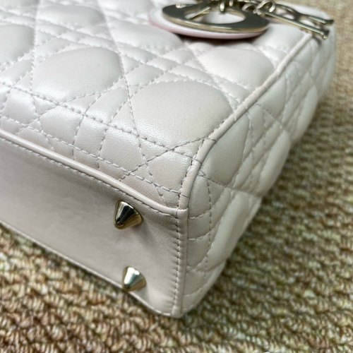 Dior Small Lady Dior Cuir Light Pink