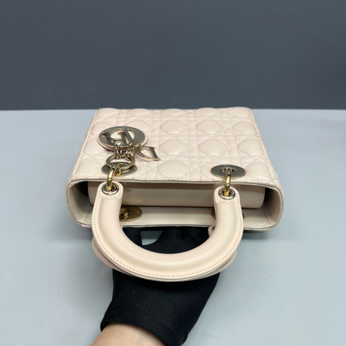 Dior Small Lady Dior Cuir Light Pink