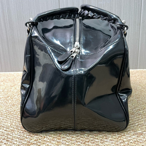 Balenciaga City Boston Bag Glazed Calfskin Black