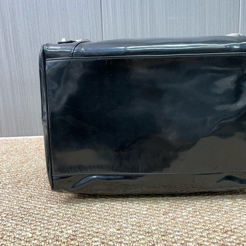 Balenciaga City Boston Bag Glazed Calfskin Black