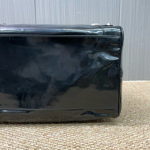 Balenciaga City Boston Bag Glazed Calfskin Black