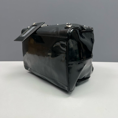 Balenciaga City Boston Bag Glazed Calfskin Black