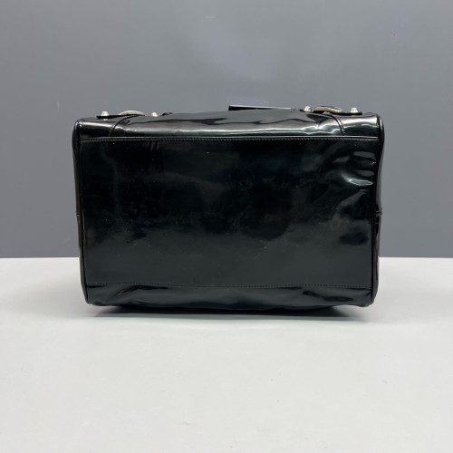 Balenciaga City Boston Bag Glazed Calfskin Black