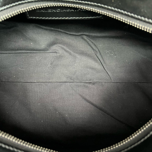 Balenciaga City Boston Bag Glazed Calfskin Black