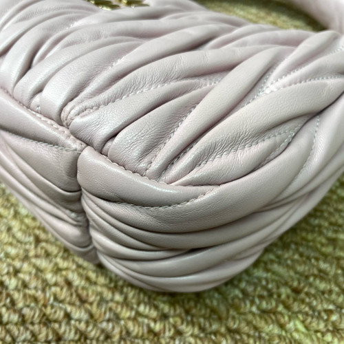 Miu Miu Mini Wander Hobo Crumpled Lambskin Pink
