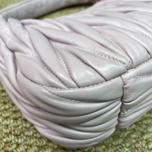 Miu Miu Mini Wander Hobo Crumpled Lambskin Pink