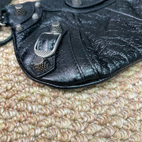 Balenciaga City Clutch Arena Lambskin Black