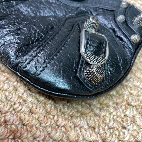 Balenciaga City Clutch Arena Lambskin Black