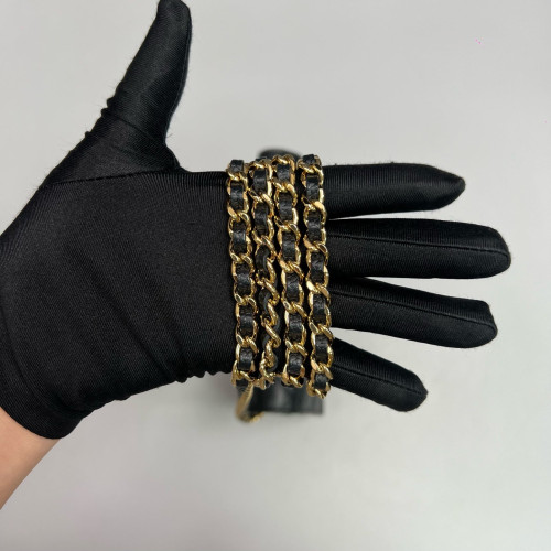 Chanel Quilted Wallet On Chain Grained Calfskin Black