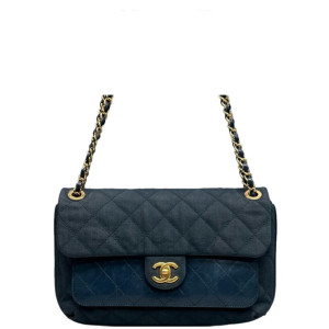 Chanel Quilted Flap Bag Denim Blue