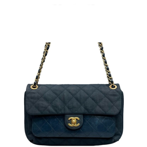 Chanel Quilted Flap Bag Denim Blue