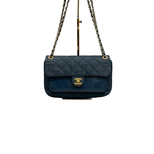 Chanel Quilted Flap Bag Denim Blue