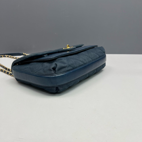 Chanel Quilted Flap Bag Denim Blue