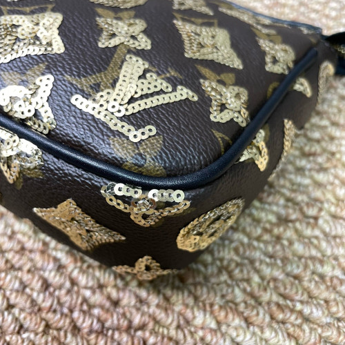 Louis Vuitton Pochette Accessories 22 Monogram Sequin Brown