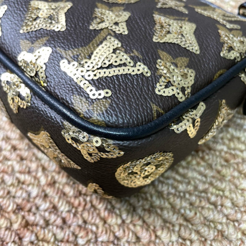 Louis Vuitton Pochette Accessories 22 Monogram Sequin Brown