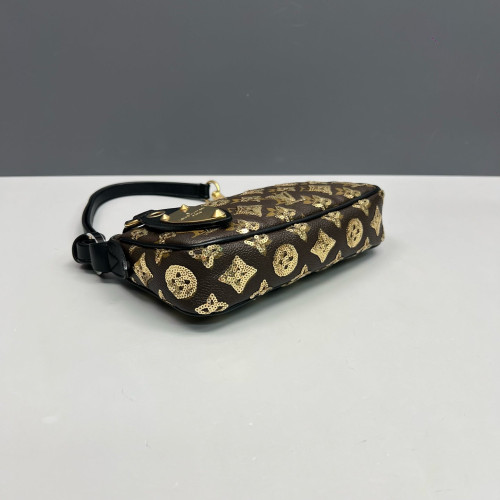 Louis Vuitton Pochette Accessories 22 Monogram Sequin Brown