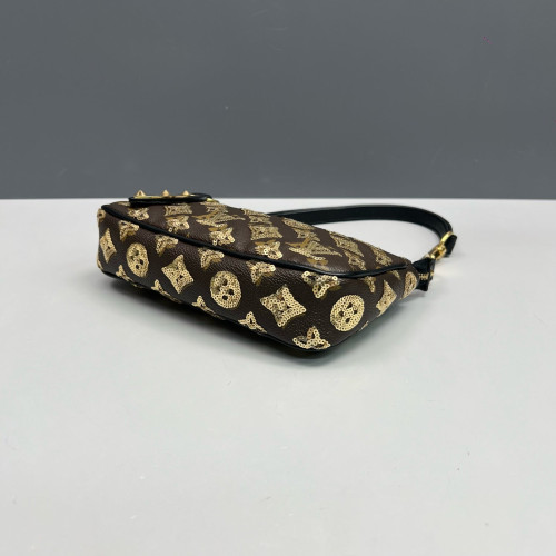 Louis Vuitton Pochette Accessories 22 Monogram Sequin Brown