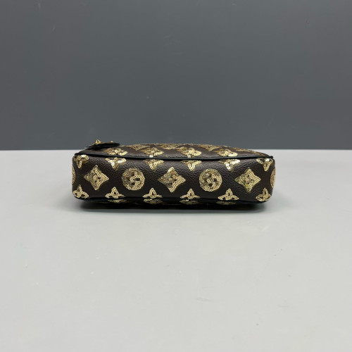 Louis Vuitton Pochette Accessories 22 Monogram Sequin Brown