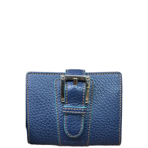 Loewe Card Holder Grained Calfskin Dark Blue
