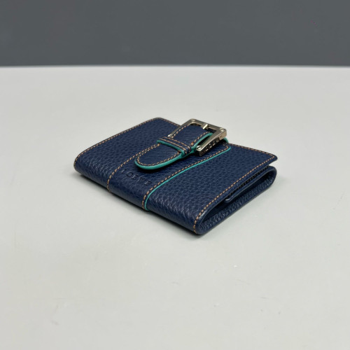 Loewe Card Holder Grained Calfskin Dark Blue