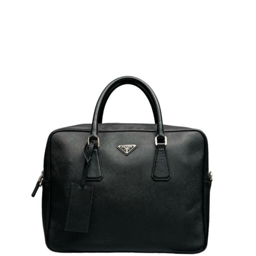 Prada Briefcase Saffiano Calfskin Black