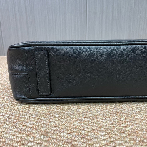 Prada Briefcase Saffiano Calfskin Black