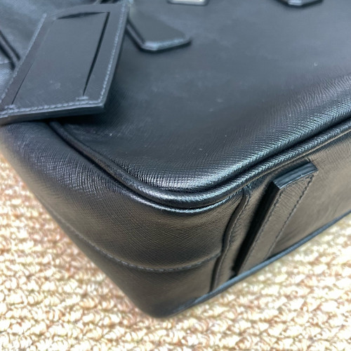 Prada Briefcase Saffiano Calfskin Black