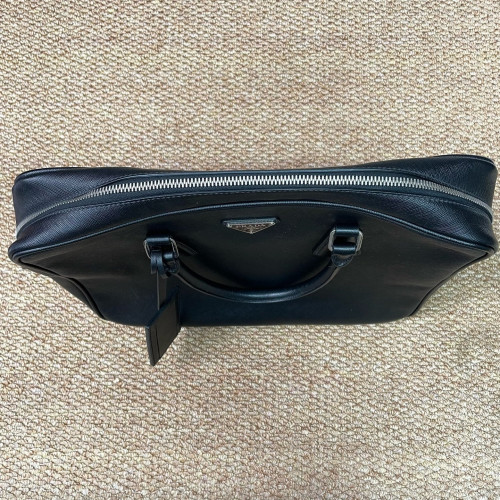 Prada Briefcase Saffiano Calfskin Black