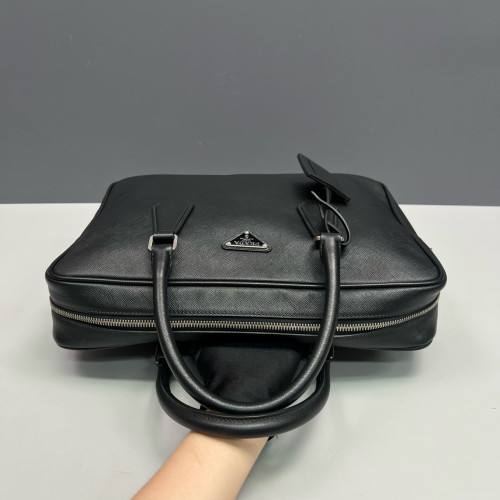 Prada Briefcase Saffiano Calfskin Black