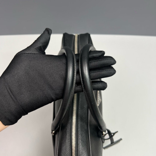 Prada Briefcase Saffiano Calfskin Black
