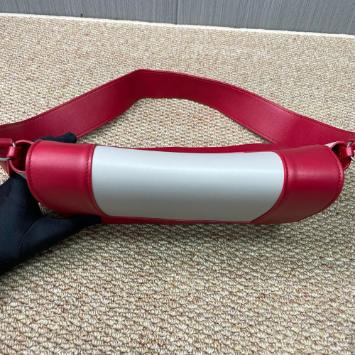 Celine Medium Frame Shoulder Bag Calfskin Red White