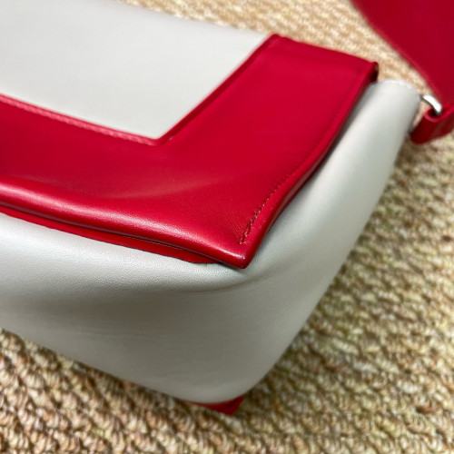 Celine Medium Frame Shoulder Bag Calfskin Red White