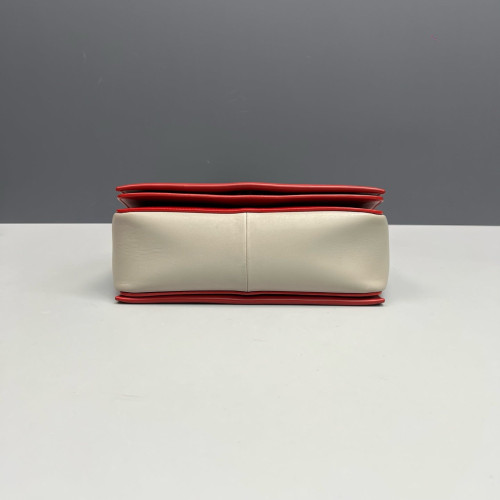 Celine Medium Frame Shoulder Bag Calfskin Red White