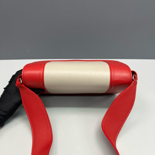 Celine Medium Frame Shoulder Bag Calfskin Red White