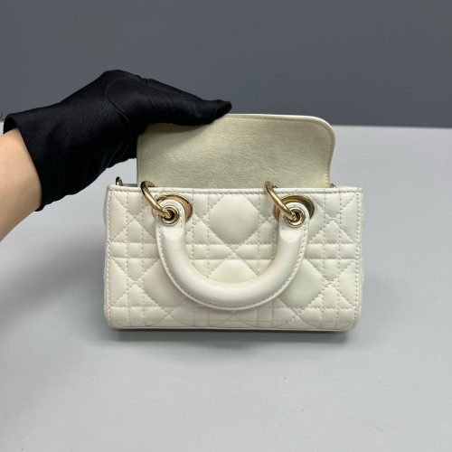 Dior Micro Lady D-Joy Lady Dior Cuir Lambskin White Dior Micro Lady D-Joy Lady Dior Cuir Lambskin White