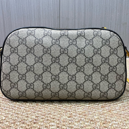 Gucci Neo Vintage Shoulder Bag GG Supreme Monogram Calfskin Beige Brown Yellow Gucci Neo Vintage Shoulder Bag GG Supreme Monogram Calfskin Beige Brown Yellow