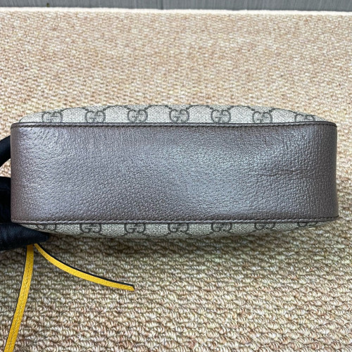 Gucci Neo Vintage Shoulder Bag GG Supreme Monogram Calfskin Beige Brown Yellow Gucci Neo Vintage Shoulder Bag GG Supreme Monogram Calfskin Beige Brown Yellow