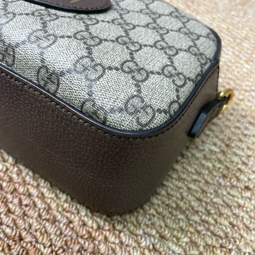 Gucci Neo Vintage Shoulder Bag GG Supreme Monogram Calfskin Beige Brown Yellow Gucci Neo Vintage Shoulder Bag GG Supreme Monogram Calfskin Beige Brown Yellow