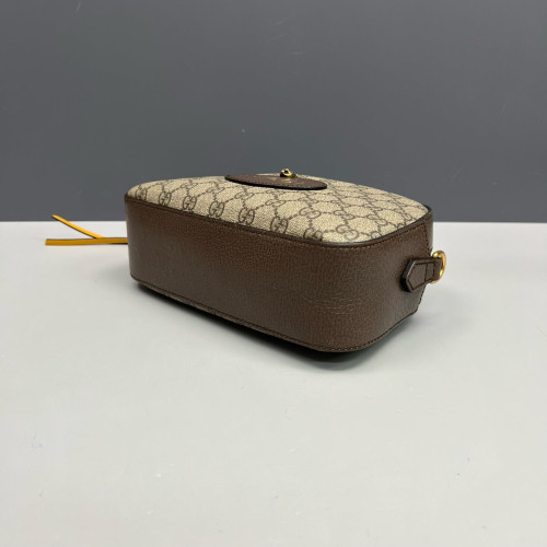 Gucci Neo Vintage Shoulder Bag GG Supreme Monogram Calfskin Beige Brown Yellow Gucci Neo Vintage Shoulder Bag GG Supreme Monogram Calfskin Beige Brown Yellow
