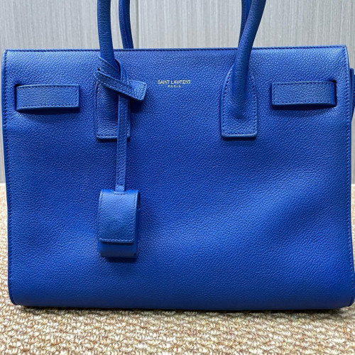 Yves Saint Laurent Baby Sac De Jour Grained Calfskin Blue Yves Saint Laurent Baby Sac De Jour Grained Calfskin Blue