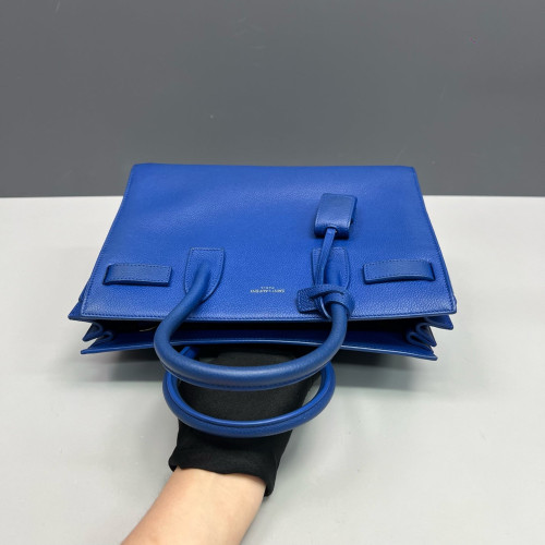 Yves Saint Laurent Baby Sac De Jour Grained Calfskin Blue Yves Saint Laurent Baby Sac De Jour Grained Calfskin Blue